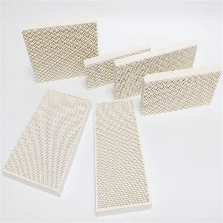 Infrared ceramic panels for gas heater